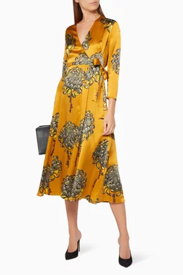 Whistles gabrielle silk wrap dress outlet