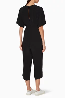 Buy WHISTLES Black Black Cropped Fernanda Jumpsuit For Women Online Ounass Bahrain