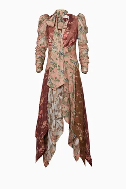 Buy Zimmermann Multicolour Multi Coloured Unbridled Chevron Silk Dress For Women Online Ounass Bahrain