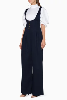 Buy Rosie Assoulin Blue Navy Scoop Jumpsuit For Women Online Ounass Bahrain