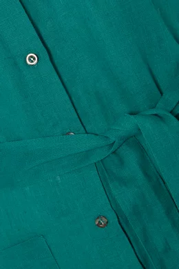 Whistles montana linen shirt dress on sale