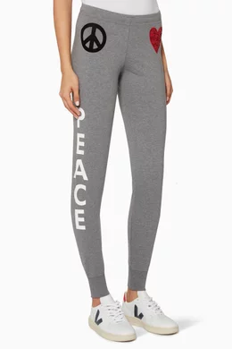 Buy Love Moschino Grey Grey Slogan Track Pants For Women Online Ounass Bahrain