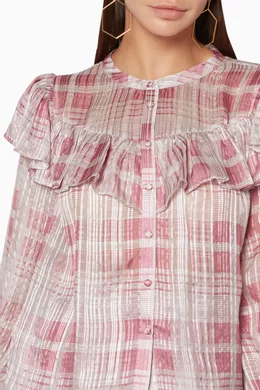 Buy LoveShackFancy Pink Pink Ruffled Erica Top For Women Online Ounass Bahrain