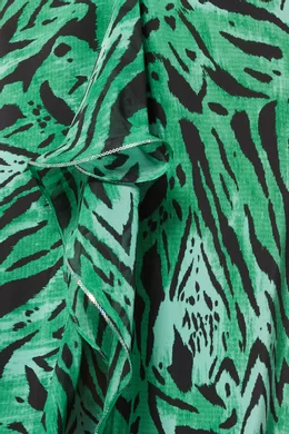 Rixo lucy green tiger stripe top