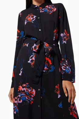 Buy WHISTLES Black Black Floral Freya Shirt Dress For Women Online Ounass Bahrain