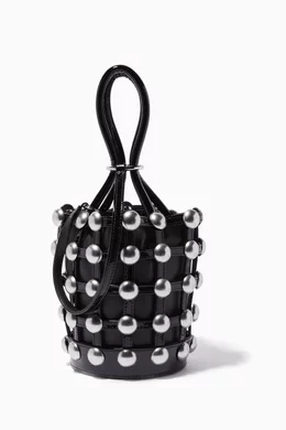 Buy Alexander Wang Black Black Mini Roxy Cage Bucket Bag For Women Online Ounass Bahrain