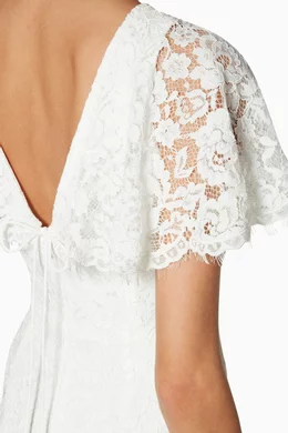 Buy WHISTLES Neutral Ivory Victoria Lace Wedding Jumpsuit For Women Online Ounass Bahrain