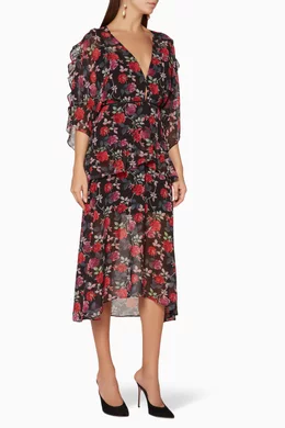 Talulah jet rose midi dress top