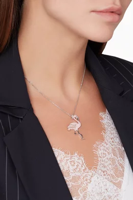 Buy APM Monaco Multicolour Silver Pink Flamingo Necklace For Women Online Ounass Bahrain