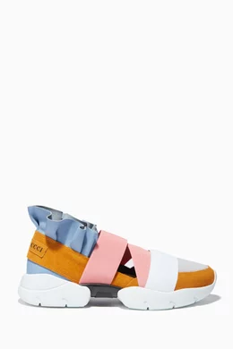 Buy Emilio Pucci Neutral Pink Multi Coloured City Up Sneakers For Women Online Ounass Bahrain