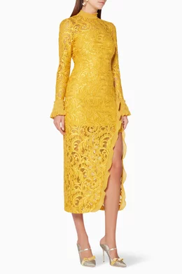 Alexis yellow lace dress clearance