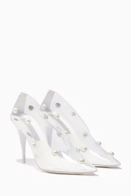 Buy Stella McCartney Colourless Clear Embellished Point Toe Stilettos For Women Online Ounass Bahrain