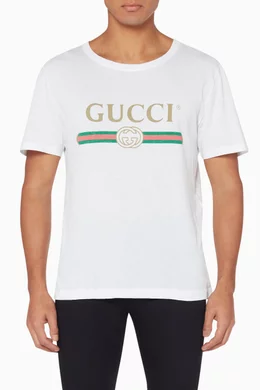 Gucci washed logo t shirt hot sale