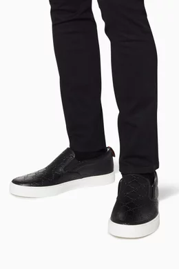 Buy Gucci Black Black Dublin Slip On Sneakers For Men Online Ounass Bahrain