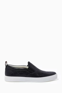 Buy Gucci Black Black Dublin Slip On Sneakers For Men Online Ounass Bahrain