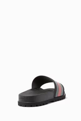 Gucci pursuit slides black cheap