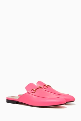 Pink princetown gucci shop