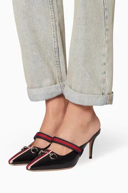 Buy Gucci Black Black Emma Leather Mules For Women Online Ounass Bahrain