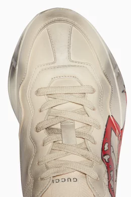 Buy Gucci White Rhyton Lip Print Sneakers For Women Online Ounass Bahrain