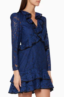Buy Keepsake The Label Blue Navy Blue Lace Encore Dress For Women Online Ounass Bahrain