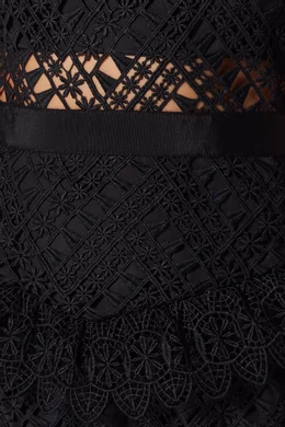 Self portrait abstract lace midi dress on sale