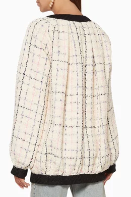 Gucci tweed bomber jacket cheap