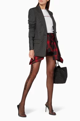 Buy Alexander Wang Black Black Logo Detail Stockings For Women Online Ounass Bahrain