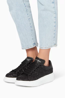 Buy Alexander McQueen Black Black Glitter Platform Sneakers For Women Online Ounass Bahrain