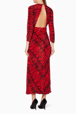 Rixo red tiger print dress new arrivals
