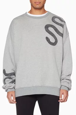 Amiri snake sweatshirt top