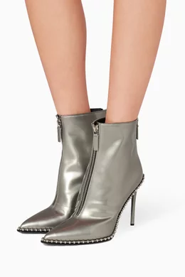 Alexander wang silver boots sale