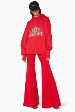 Buy Vetements Red Comes To Life Augmented Reality Secret Society Embroidered Hoodie For Women Online Ounass Bahrain