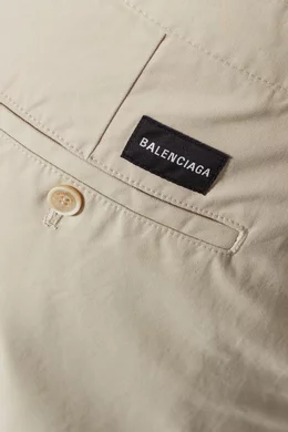 Buy Balenciaga Neutral Beige Chino Cotton Twill Pants For Men Online Ounass Bahrain