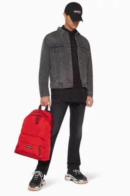 Buy Balenciaga Red Red Label Detail Explorer Backpack For Men Online Ounass Bahrain