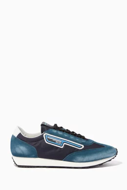 Prada suede and nylon sneakers store