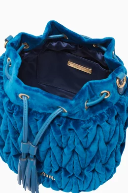 Buy Miu Miu Blue Blue Velvet Small Matelasse Bucket Bag For Women Online Ounass Bahrain