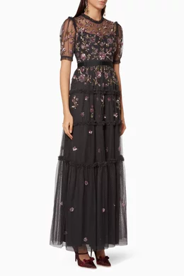 Buy Needle Thread Black Black Carnation Sequin Gown For Women Online Ounass Bahrain