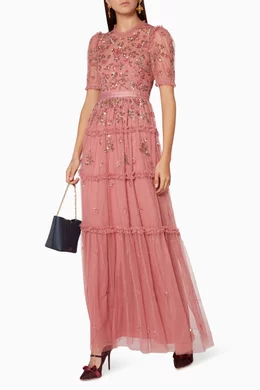 Carnation sequin gown sales