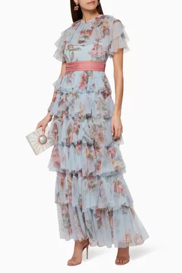 Venetian rose tulle gown hotsell