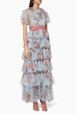 Needle and thread venetian rose tulle dress clearance