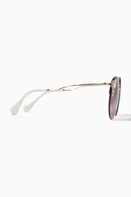 Buy Miu Miu Pink Pink Pearl Embellished Maniere Sunglasses For Women Online Ounass Bahrain
