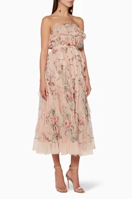 Bowie waterfall long dress store