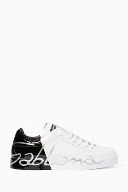 Patent calfskin portofino sneakers on sale