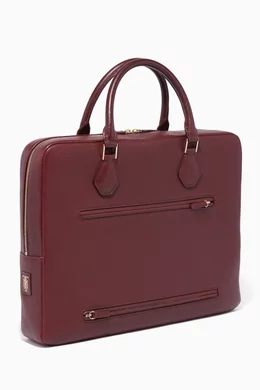 Burgundy leather briefcase new arrivals