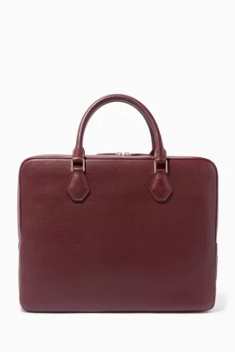 Buy MONTROI Burgundy Burgundy Warfield Single Leather Briefcase For UNISEX Online Ounass Bahrain