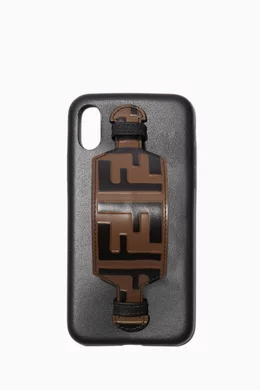 Buy Fendi Black Black Monogram Leather iPhone X Case For Women Online Ounass Bahrain