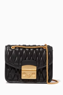 Buy Furla Black Onyx Black Quilted Metropolis Cometa Mini Cross Body Bag For Women Online Ounass Bahrain