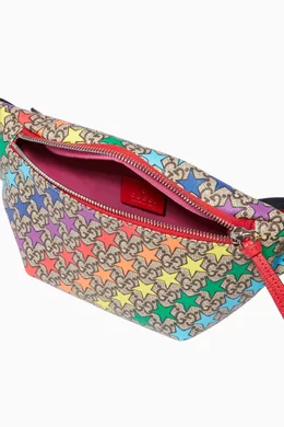 Gucci rainbow star belt bag top