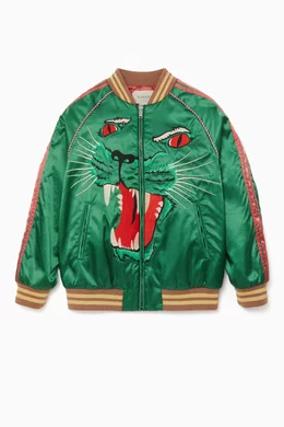 Gucci panther bomber jacket hot sale