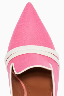 Buy Malone Souliers Pink Pink Linen Hayley Luwolt Mules For Women Online Ounass Bahrain